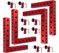 BEOSIOR 90 Degree Positioning Squares Right Angle Clamps 5.5" x 5.5"(14 x 14cm) Aluminum Alloy Corner Clamps for Woodworking Tools, Wood Clamps for Picture Frame Box Cabinets Drawers (4pack)