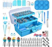 BEOSIOR Cake Decorating Tools Supplies Kit, 236pcs Baking Accessories with Storage Case - Piping Bags and Icing Tips Set - Cupcake Cookie Frosting Fondant Bakery Set for Beginners or Professional