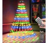 BEOSIOR Christmas Tree Lights, 3m * 16 Lines 480 LEDs Fairy Lights Mains Powered with 8 Light Modes,Memory & Timing Function,Waterproof for 8-11ft Christmas Tree Indoor and Outdoor (Multicolor)