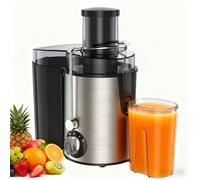 BEOSIOR Juicer, Juicer Machines for Whole Fruit and Vegetable, 800W High Juice Yield Juicer Extractor, Easy to Clean, Stainless Steel, Anti-drip Dual-Speed