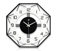 BEOSIOR Large Classic Wall Clock 35CM Big Black Metal Silent Non-Ticking Clocks Mid Century Modern Decorative Battery Operated Wall Clock for Living Room,Kitchen,Dining Room,Office