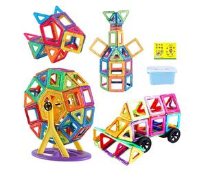 BEOSIOR Magnetic Building Blocks 118pc Construction Toys Set for Kids Game, Creativity Educational Magnets Toy Blocks for Boys Girls Age 3-14 Year Old