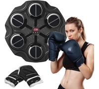 BEOSIOR Music Boxing Machine for Kids Adults, Bluetooth Wall Mounted Punching Trainer with Gloves, Rhythm Lights, Boxing Pads, Home Gym Sport Gifts for Boys Girls Teens