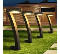 BEOSIOR Pack of 4 Solar Lights Outdoor Garden - Waterproof LED Solar Garden Lights with Stake for Pathway, Driveway, Patio, Walkway, Lawn, Yard & Landscape Decoration