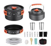 BEOSIOR Portable Outdoor Camping Cookware Kit, Small Kettle, Pot, Frying Pan