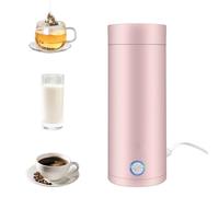 BEOSIOR Portable Small Travel Kettle,400ML Stainless Steel Electric Kettle,3 in 1 Mini Electric Kettle, Fast Boil and Automatic Shut off Water Heater for Making Tea, Coffee, Baby Milk (Pink)
