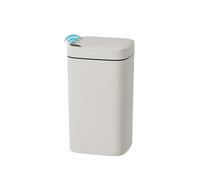 BEOSIOR Smart Touchless Bathroom Trash Can 16L Automatic Motion Sensor Rubbish Can with Lid Electric Waterproof Small Garbage Bin for Kitchen, Office, Toilet, Bedroom Cream White