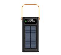 BEOSIOR Solar Battery Bank, 120W Fast-Charging Station, 50000mAh Portable Charger with LED Light, Built-in Cables, PC, 4 Outputs, 3 Inputs for Phones, Tablets, Laptops, Camping, Hiking, Emergencies