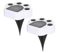 BEOSIOR Solar Pathway Light, Outdoor Lights Waterproof Led Lawn Light,Ground Lights Solar Garden Paw Lights for Path Way,Lawn,Patio,Walkway, Deck (2)