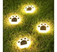 BEOSIOR Solar Pathway Light, Outdoor Lights Waterproof Led Lawn Light,Ground Lights Solar Garden Paw Lights for Path Way,Lawn,Patio,Walkway, Deck (4)
