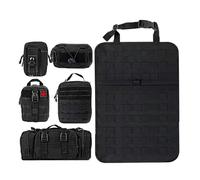 BEOSIOR Tactical Car Seat Organizer with 5 Detachable Bag, Car Backrest Protector 600D Oxford Waterproof Tactical Vehicle Seat Back Organiser for Most Vehicle SUV Truck Pickup