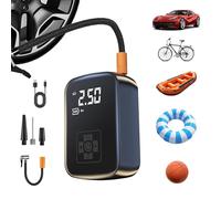 BEOSIOR Tyre Inflator Portable, Electric Air Compressor Mini Air Tyre Pump, Bike Pump Rechargeable Cordless with Digital Gauge,3600mAh & 150 PSI for Car, Motorbike, Bike, Ball and Inflatables