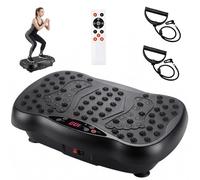BEOSIOR Vibration Plate, Vibration Plate Exercise Machine with Remote Control, 2 Resistance Bands, Exercise Equipment for Home Use Fitness Body Toning (Black)