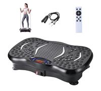 BEOSIOR Vibration Plate, Vibration Plate Exercise Machine with Remote Control, 2 Resistance Bands, Exercise Equipment for Home Use Fitness Body Toning (Jet Black)