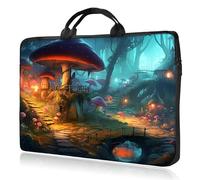 BEOTIWAD 13-14 Inch Laptop Sleeve Case,Notebook Sleeve PC Messenger Bag with Handle Durable Travel Laptop Bag Handbag for Laptop/Notebook/Tablet Laptop,Forest Mushrooms