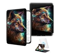 BEOTIWAD 360° Rotating Case for 6" All-New Kindle 10th Generation 2019,Magnetic Detachable Stand Smart Cover with Clear Back, Auto Wake/Sleep,Beautiful Wolf