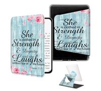 BEOTIWAD 360° Rotating Case for 6" Basic Kindle 11th Generation 2022/2024,Magnetic Detachable Stand Smart Cover with Clear Back, Auto Wake/Sleep,Bible Quote Proverbs 31-25