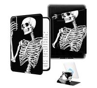 BEOTIWAD 360° Rotating Case for 7" Kindle Paperwhite 12th Gen 2024 & Kindle Colorsoft 2025/2024,Magnetic Detachable Stand Smart Cover with Clear Back, Auto Wake/Sleep,Skeleton Taking Selfie