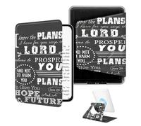 BEOTIWAD 360° Rotating Case for 7" Kindle Paperwhite 12th Gen 2024 & Kindle Colorsoft 2025/2024,Magnetic Detachable Stand Smart Cover with Clear Back, Auto Wake/Sleep,Jeremiah 29-11 Bible Verse
