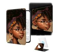 BEOTIWAD 360° Rotating Case for 7" Kindle Paperwhite 12th Gen 2024 & Kindle Colorsoft 2025/2024,Magnetic Detachable Stand Smart Cover with Clear Back, Auto Wake/Sleep,Black African American