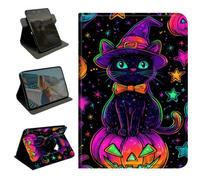 BEOTIWAD 360 Rotating Case for iPad 9.7" (6th/5th Gen, 2018/2017 Release) & for iPad Air 2,Slim Folio Protective Cover with Multi-Angle Stand, Smart Auto Sleep/Wake Shell,Halloween Black Cat