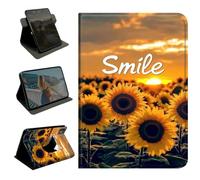 BEOTIWAD 360 Rotating Case for iPad mini 3 / Mini 2 / Mini 1 (7.9 Inch, Old Model),Slim Folio Protective Cover with Multi-Angle Stand, Smart Auto Sleep/Wake Shell,Smile Sunflower