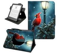 BEOTIWAD 360 Rotating Case for Kindle Scribe 10.2 Inch (2022/2024 Release), Shockproof Stand Cover with Hand Strap, Auto Sleep/WakeNorthern Cardinal Bird