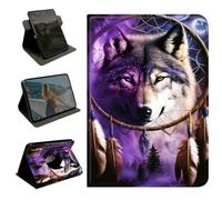 BEOTIWAD 360 Rotating Case for Samsung Galaxy Tab S10 Ultra/S9 Ultra 14.6" 2023/S8 Ultra 2022,Slim Folio Protective Cover with Multi-Angle Stand, Auto Sleep/Wake Shell,Dream Catcher Wolfs