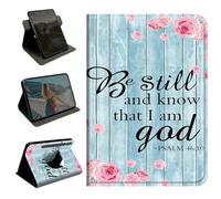 BEOTIWAD 360 Rotating Case for Samsung Galaxy Tab S8 2022 / Tab S7 11 Inch 2020,Slim PU Leather Folio Protective Cover with Multi-Angle Stand, Smart Auto Sleep/Wake Shell,Psalm 46-10 Be Still