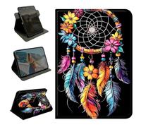 BEOTIWAD 360 Rotating Case for Samsung Galaxy Tab S8 2022 / Tab S7 11 Inch 2020,Slim PU Leather Folio Protective Cover with Multi-Angle Stand, Smart Auto Sleep/Wake Shell,Colorful Dream Catcher
