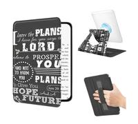 BEOTIWAD 360 Rotating Magnetic Detachable Case for 6" All-New Kindle 10th Generation 2019 Release with Hand Strap, Clear Back Stand Auto Wake/Sleep,Jeremiah 29-11 Bible Verse