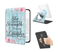 BEOTIWAD 360 Rotating Magnetic Detachable Case for 6" All-New Kindle 10th Generation 2019 Release with Hand Strap, Clear Back Stand Auto Wake/Sleep,Bible Quote Proverbs 31-25