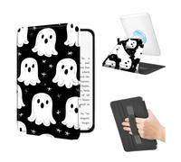 BEOTIWAD 360 Rotating Magnetic Detachable Case for Kindle Paperwhite 12th Generation 7" 2024 & Kindle Colorsoft 2024 2025 with Hand Strap, Clear Back Stand Auto Wake/Sleep,Cute Witches