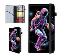 BEOTIWAD Astronaut Basketball Pattern Car Insurance and Registration Holder,PU Leather Vehicle Glove Box Paperwork Wallet Case Document Essential Documents Organizer for Driver's License Cards