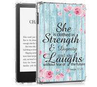BEOTIWAD Bible Quote Proverbs 31-25 Clear Tablet Case for 6" All New Kindle 10th Generation 2019 Release,Transparent Slim TPU Back Shockproof Shell Cover for Kindle 10th Generation 2019