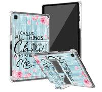 BEOTIWAD Bible Verses Philippians 4-13 Clear Case for Samsung Galaxy Tab A7 Lite 8.7 Inch 2021 Model (SM-T220/T225/T227) with Kickstand and Pencil Holder,Transparent TPU Back Shockproof Shell Cover