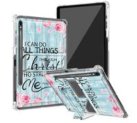 BEOTIWAD Bible Verses Philippians 4-13 Clear Case for Samsung Galaxy Tab S9 Case 11 Inch 2023(SM-X710/X716B/X718U) with Kickstand and Pencil Holder,Transparent TPU Back Shockproof Shell Cover