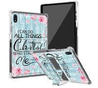 BEOTIWAD Bible Verses Philippians 4-13 Clear Tablet Case for iPad 10th Generation 10.9 Inch 2022 with Kickstand and Pencil Holder,Transparent TPU Back Shockproof Shell Cover for iPad 10th 2022