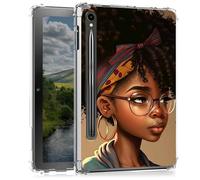 BEOTIWAD Black African American Clear Tablet Case for Samsung Galaxy Tab S9 FE 10.9 Inch 2023(X510/X516/X518),Transparent Slim TPU Back Shockproof Shell Cover Samsung Tab S9 FE 2023