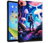 BEOTIWAD Black TPU Tablet Case for Samsung Galaxy Tab A 10.1 2019 Model SM-T510 / T515 / T517,Slim TPU Back Shockproof Shell Cover for Galaxy Tab A 10.1 2019,Astronaut Under Mushroom