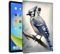 BEOTIWAD Black TPU Tablet Case for Samsung Galaxy Tab A 8.0 2017 Model T380/T385,Slim TPU Back Shockproof Shell Cover for Galaxy Tab A 8.0 2017 Model T380/T385,Blue Jay Bird
