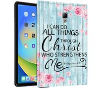 BEOTIWAD Black TPU Tablet Case for Samsung Galaxy Tab A 8.0 2017 Model T380/T385,Slim TPU Back Shockproof Shell Cover for Galaxy Tab A 8.0 2017 Model T380/T385,Bible Verses Philippians 4-13