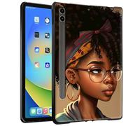 BEOTIWAD Black TPU Tablet Case for Samsung Galaxy Tab S8 Plus 2022/S7 FE 2021/S7 Plus 2020 12.4 Inch,Slim TPU Back Shockproof Shell Cover for Galaxy Tab S7 FE/S8 FE,Black African American