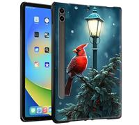 BEOTIWAD Black TPU Tablet Case for Samsung Galaxy Tab S8 Plus 2022/S7 FE 2021/S7 Plus 2020 12.4 Inch,Slim TPU Back Shockproof Shell Cover for Galaxy Tab S7 FE/S8 FE,Northern Cardinal Bird