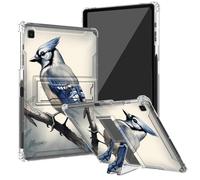 BEOTIWAD Blue Jay Bird Clear Case for Samsung Galaxy Tab S6 Lite 10.4 inch 2022 (SM-P613/P619)/2020 (SM-P610/P615) with Kickstand and Pencil Holder,Transparent TPU Back Shockproof Shell Cover