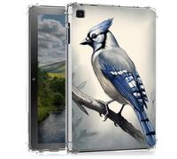 BEOTIWAD Blue Jay Bird Clear Tablet Case for Samsung Galaxy Tab A7 Lite 8.7 Inch 2021 Model (SM-T220/T225/T227),Transparent Slim TPU Back Shockproof Shell Cover for Galaxy Tab A7 Lite