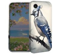 BEOTIWAD Blue Jay Bird Phone Case for iPhone 16E 6.1" Hard PC Full Protective Cover Design Shockproof Protective Cover for iPhone 16E 6.1"
