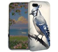 BEOTIWAD Blue Jay Bird Phone Case for iPhone 7 Plus/8 Plus 5.5" Hard PC Full Protective Cover Design Shockproof Protective Cover for iPhone 7 Plus/8 Plus 5.5"