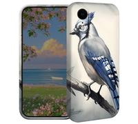 BEOTIWAD Blue Jay Bird Phone Case for iPhone XR 6.1" Hard PC Full Protective Cover Design Shockproof Protective Cover for iPhone XR 6.1"