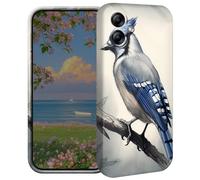 BEOTIWAD Blue Jay Bird Phone Case for Samsung Galaxy A04E 6.5" Hard PC Full Protective Cover Design Shockproof Protective Cover for Galaxy A04E